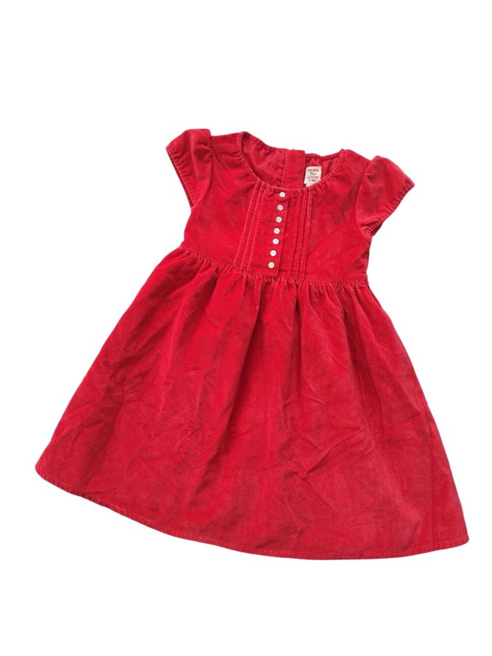 Girls Red Velvet Christmas Dress 4 Gap Kids Cotton Puff Sleeve Party Holiday